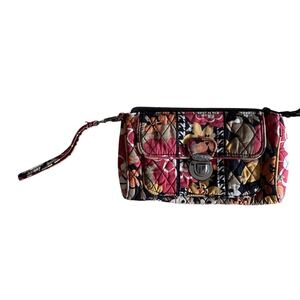 Vera Bradley Floral Quilted pushlock Wallet Wristlet‎ Clutch Bag